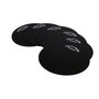 Hermia Juego de Salvamanteles de Madera Negro, 6 Piezas